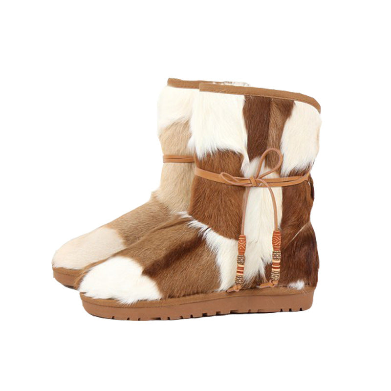 Women's Ankle Boots & Booties Comfort Suede Fur Shearling Sheepskin Stylish Warm Winter Snow Boots