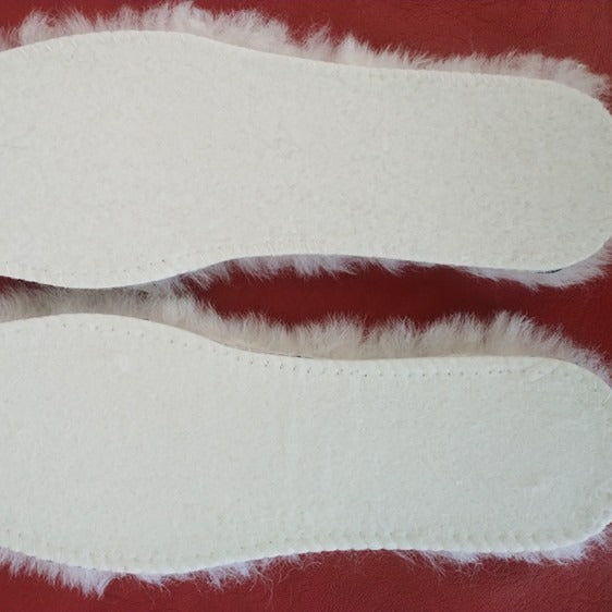 Genuine Thick Sheepskin Fleece Insoles Unisex